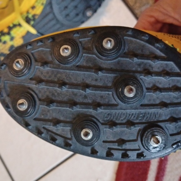 Nike Track Running Shoes, Rival S, golden yellow,  sz 12 - Picture 4 of 7